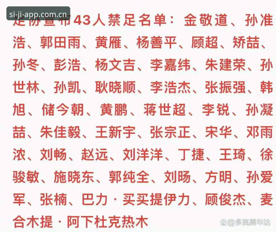 中国足协第三批禁足名单全面解析：从17人终身禁赛看行业整顿深度